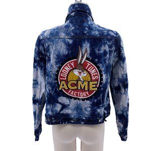 Looney Tunes X Members Only bleached denim jacket Size medium Bugs Tweety